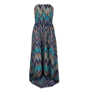 Lolita Women's Green blue & purple sleeveless Maxi dress Women's Size M